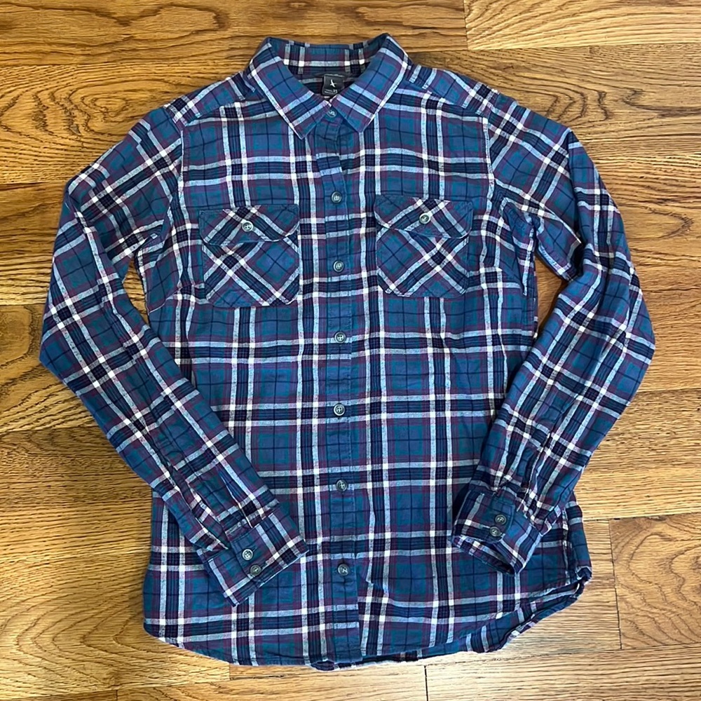 Flannel Plaid Eddie Bauer Shirt, XS